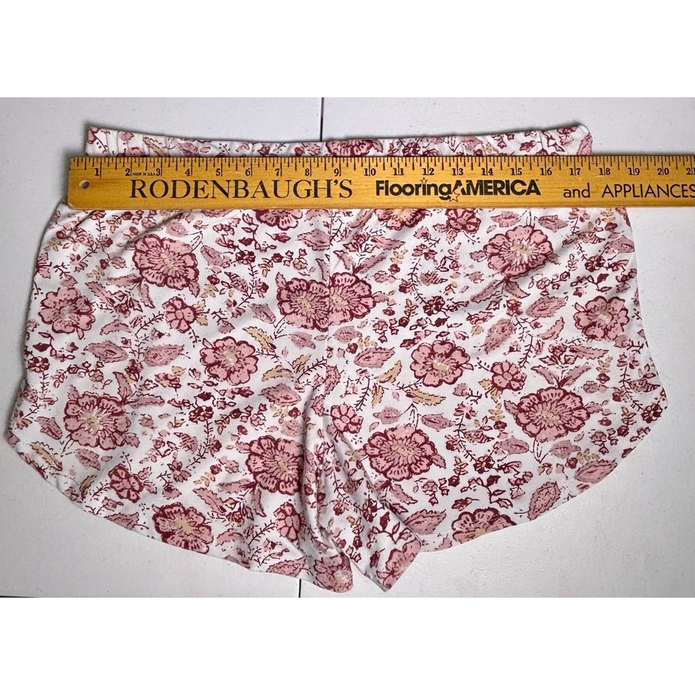 Lucky Brand Pajama Set Women Small Pink Excellent Floral Tie Hem Loungewear - Picture 7 of 12